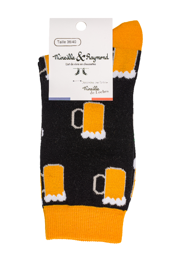 Chaussettes humoristiques biere hot sale