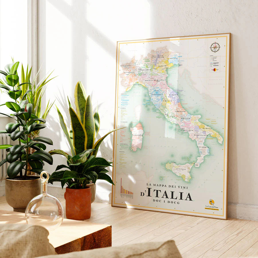 La carte des vins svp - Affiche carte des vins d'Italie