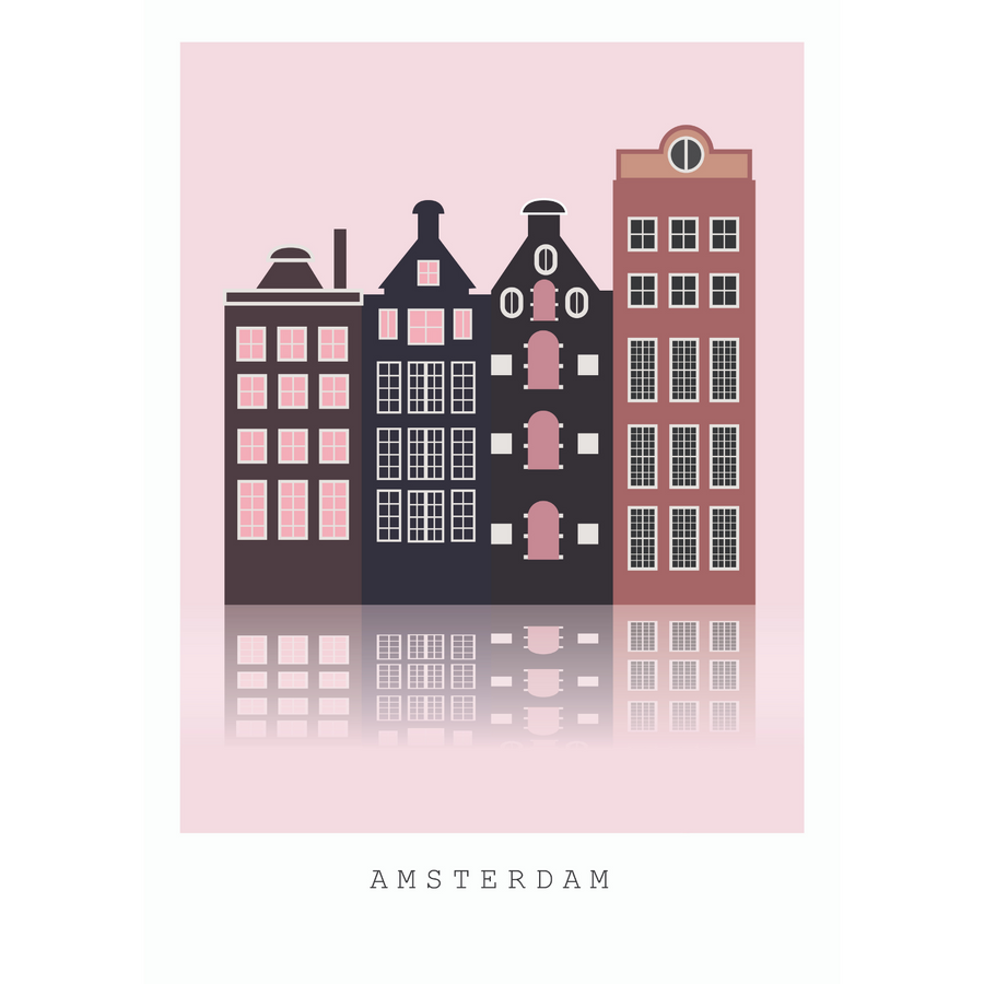 Affiche colorée Amsterdam Piplet Paper Calembour concept store