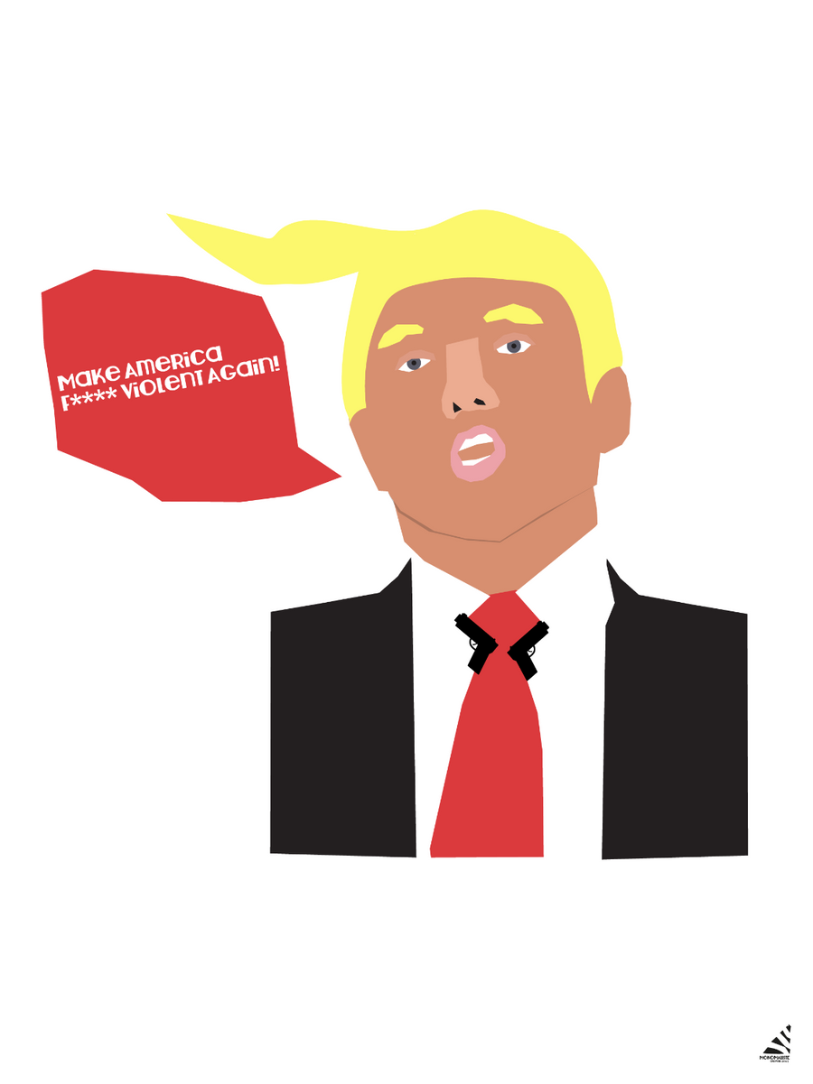 Affiche Donald Trump dessin