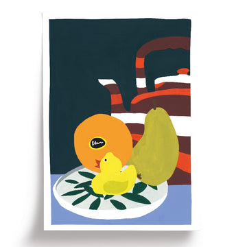Affiche fruits - illustration taxi brousse