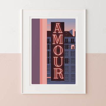 Affiche hôtel amour Piplet Paper Calembour concept store en ligne de jeunes créateurs