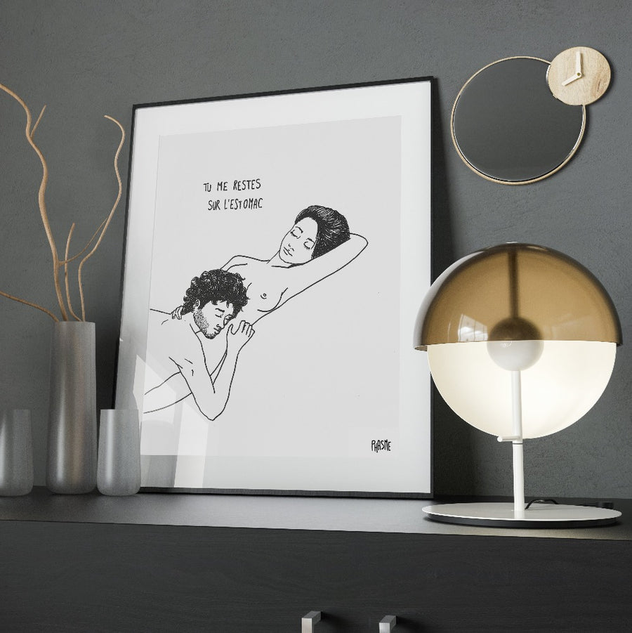 Affiche humour couple coquin Canaille Illustration