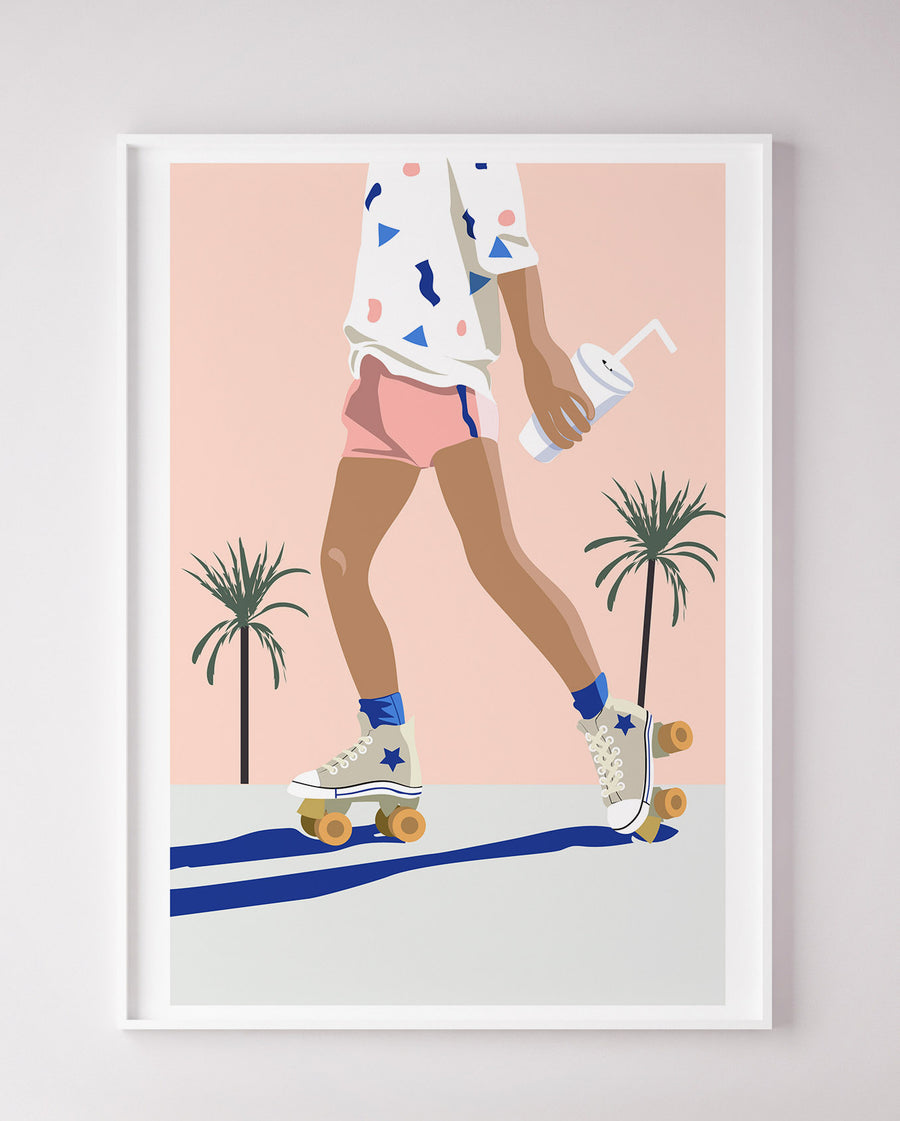 Affiche colorée californie Piplet Paper Calembour concept store en ligne de jeunes créateurs