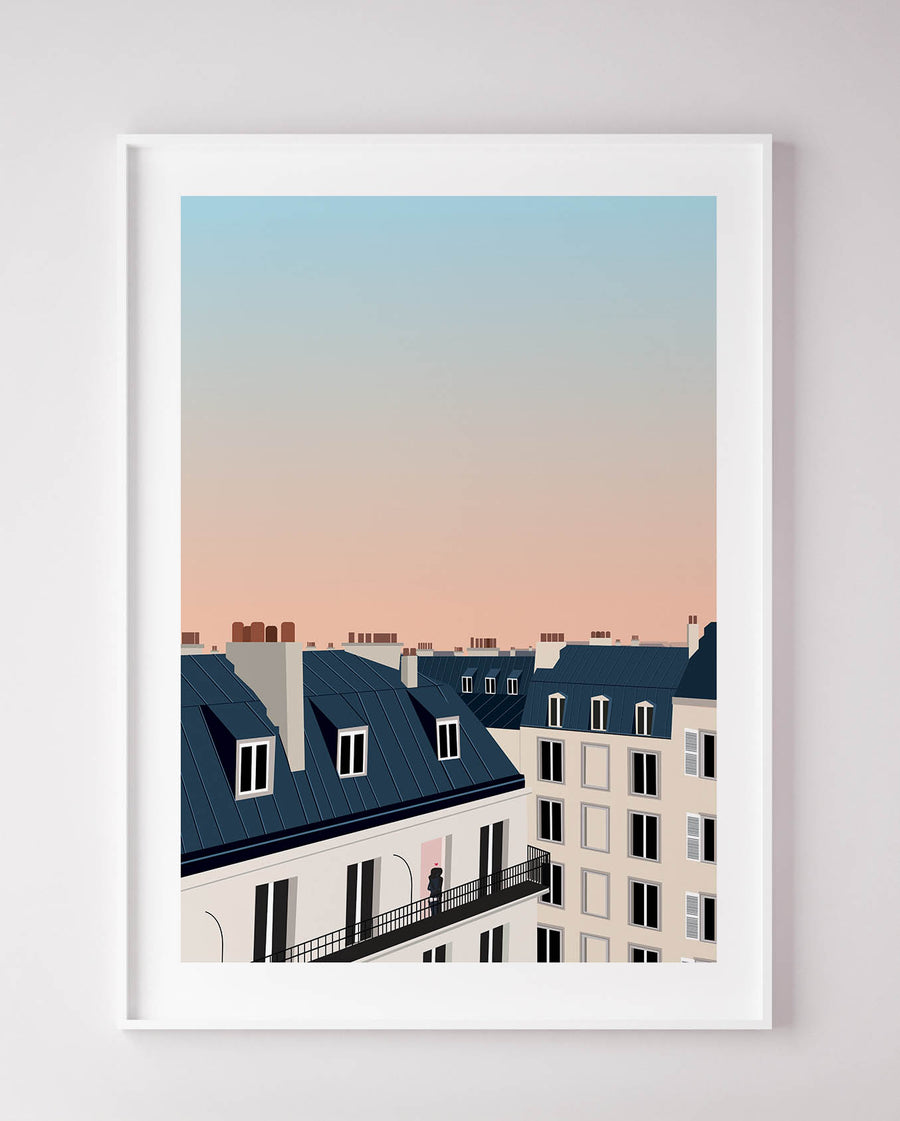 Affiche toits de Paris Piplet Paper Calembour concept store en ligne de jeunes créateurs