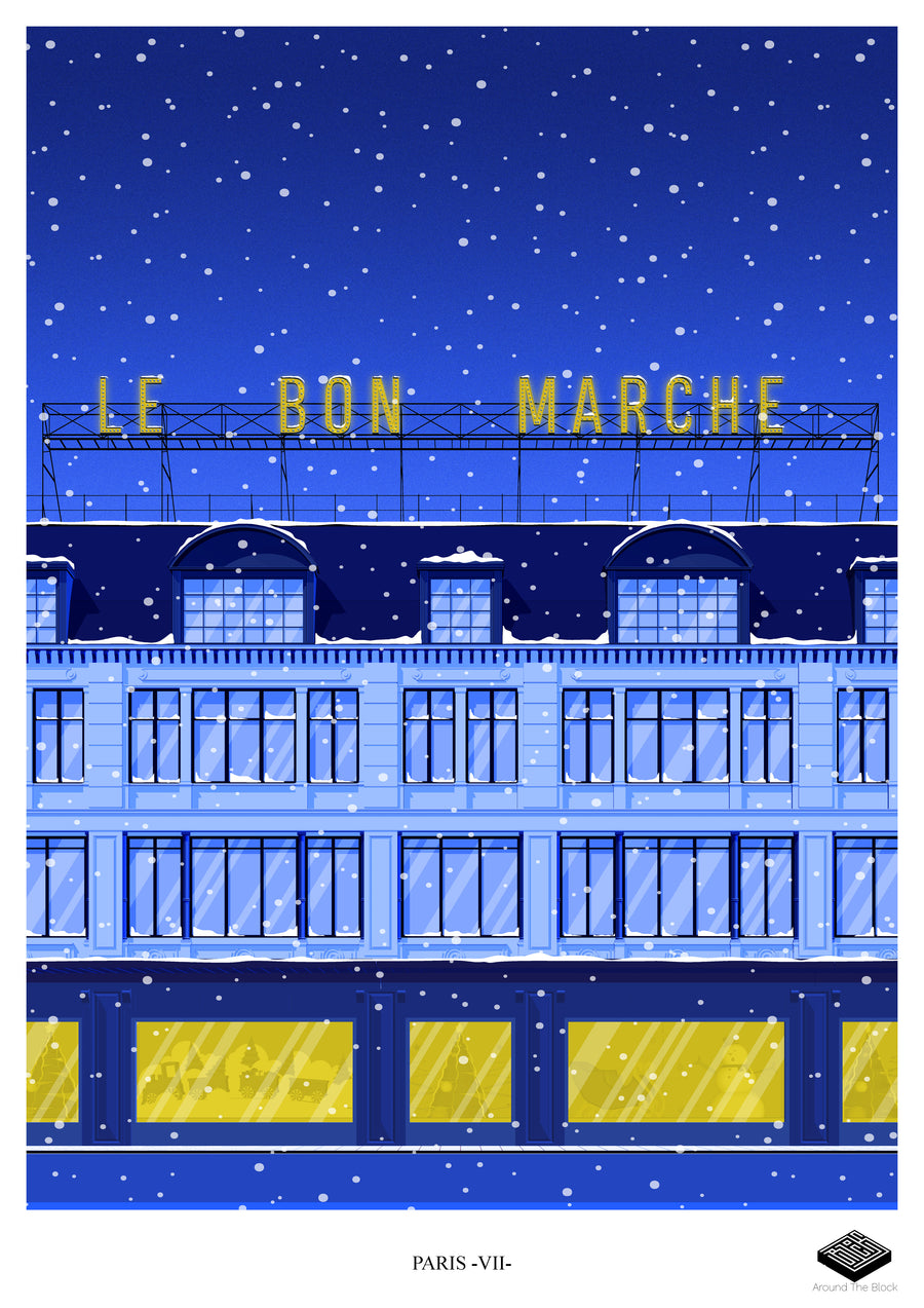 Around the Block - Affiche Bon Marché