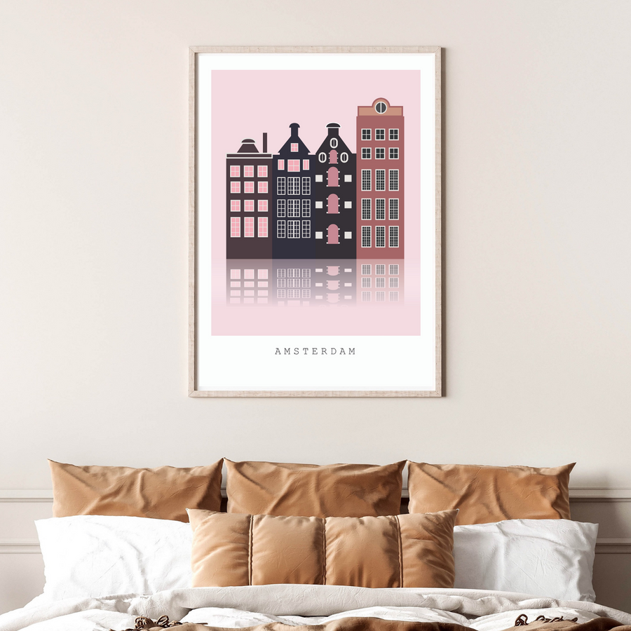 Affiche colorée Amsterdam Piplet Paper Calembour concept store