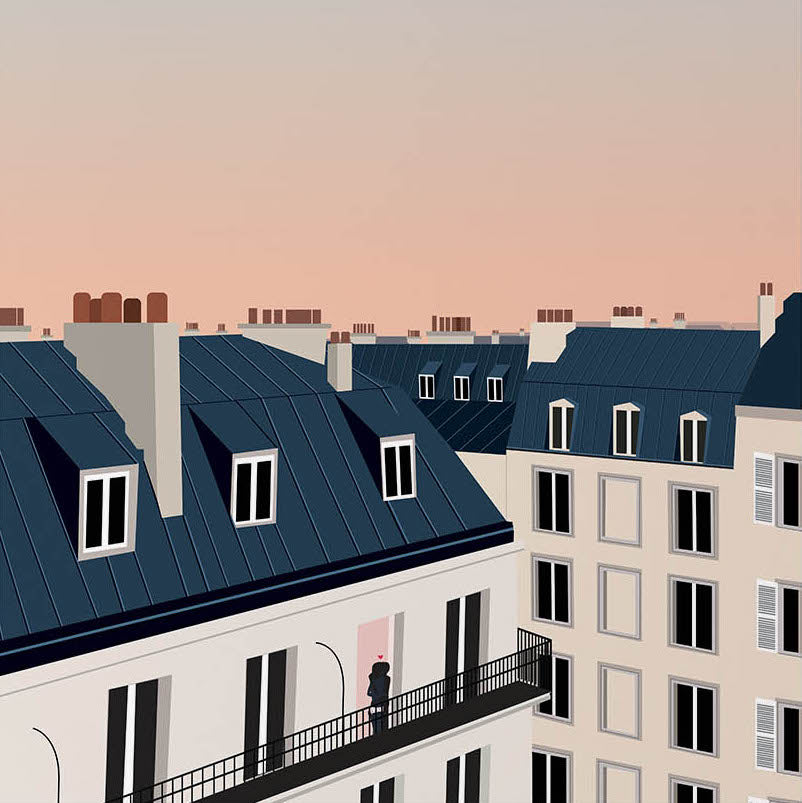 Affiche toits de Paris Piplet Paper Calembour concept store en ligne de jeunes créateurs