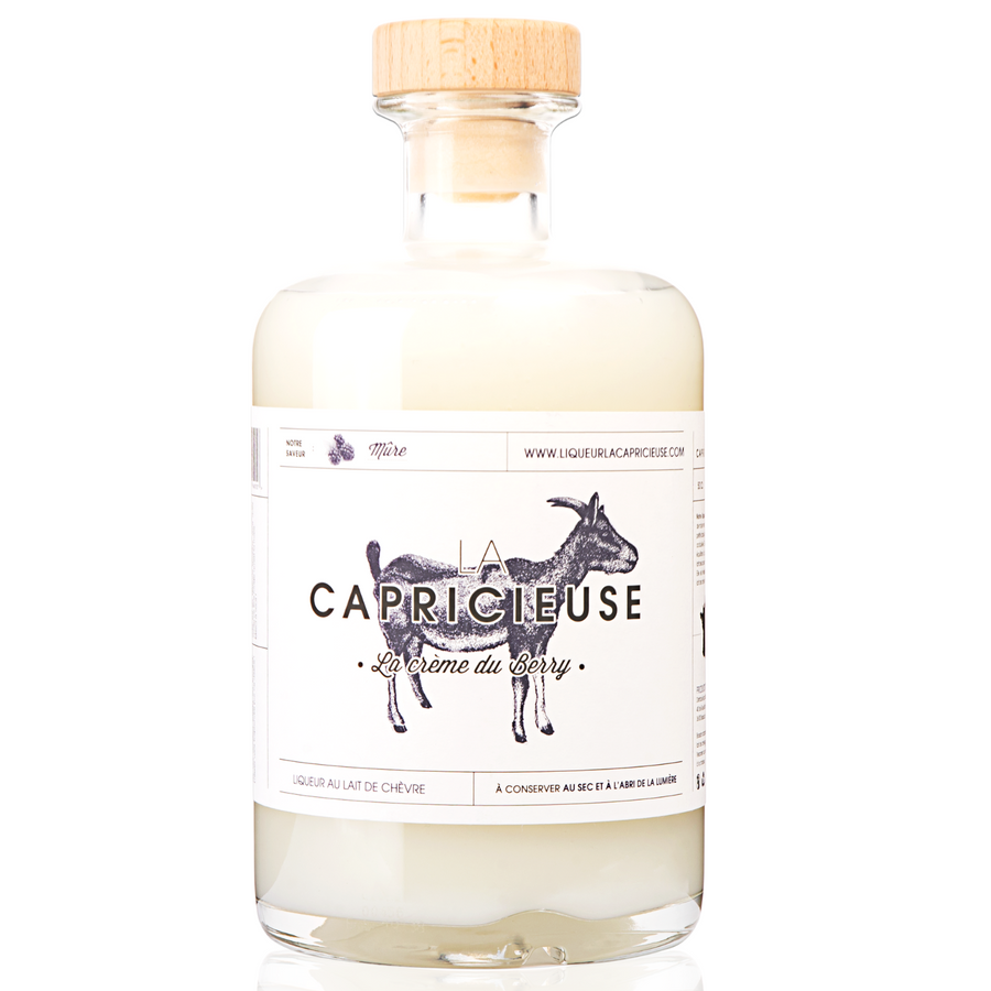 Liqueur lait de chèvre et mûres la capricieuse Calembour concept store de créateurs